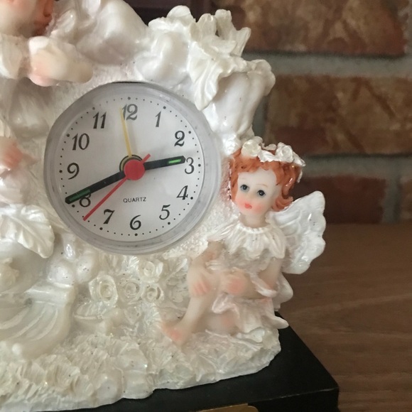 Rare Ashley Belle Cherub Angel Porcelain Clock - Picture 6 of 7
